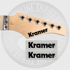 Kramer Waterslide Guitar Neck Headstock Decals (Set of 2)