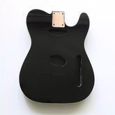Cxxss Black Standard Route TL Guitar Body Made of Alder Wood In Nitro Satin Finish