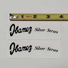 Ibanez Silver Series Bass Waterslide Guitar Neck Headstock Decals (Set of 2)