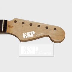 ESP Custom Waterslide Guitar Neck Headstock Decals (WHITE) Set of 2