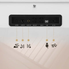 No logo 88 Key Standard Full Weighted Keyboards Digital Piano with Metal Stand, Power Adapter, Triple Pedals, Headphone,for All Experience Levels White