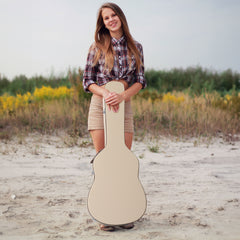 39" Classical Guitar Hard Case Microgroove Flat Beige