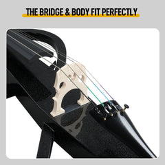 Full-size 4/4 S-type electric cello, including case, bow, rosin, headphones, connecting cable