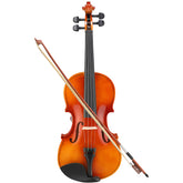 GV100 1/2 Acoustic Violin Case Bow Rosin Strings Tuner Shoulder Rest Coffee