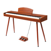 No logo 88 Key Standard Full Weighted Keyboards Digital Piano with Metal Stand, Power Adapter, Triple Pedals, Headphone,for All Experience Levels Walnut color