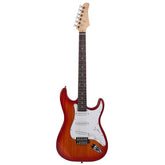 No logo Rosewood Fingerboard Electric Guitar Sunset Red