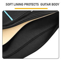 600D Oxford Cloth Electric Guitar Bag Black With Blue Line