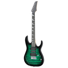 170 Model 39in Electric Guitar HSH Pickups Black complete starter kit suit for Hard Rock Tiger-striped Green