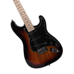 No logo ST Stylish Electric Guitar with Black Pickguard Golden