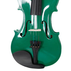 Szzzp 4/4 Acoustic Violin Case Bow Rosin Green