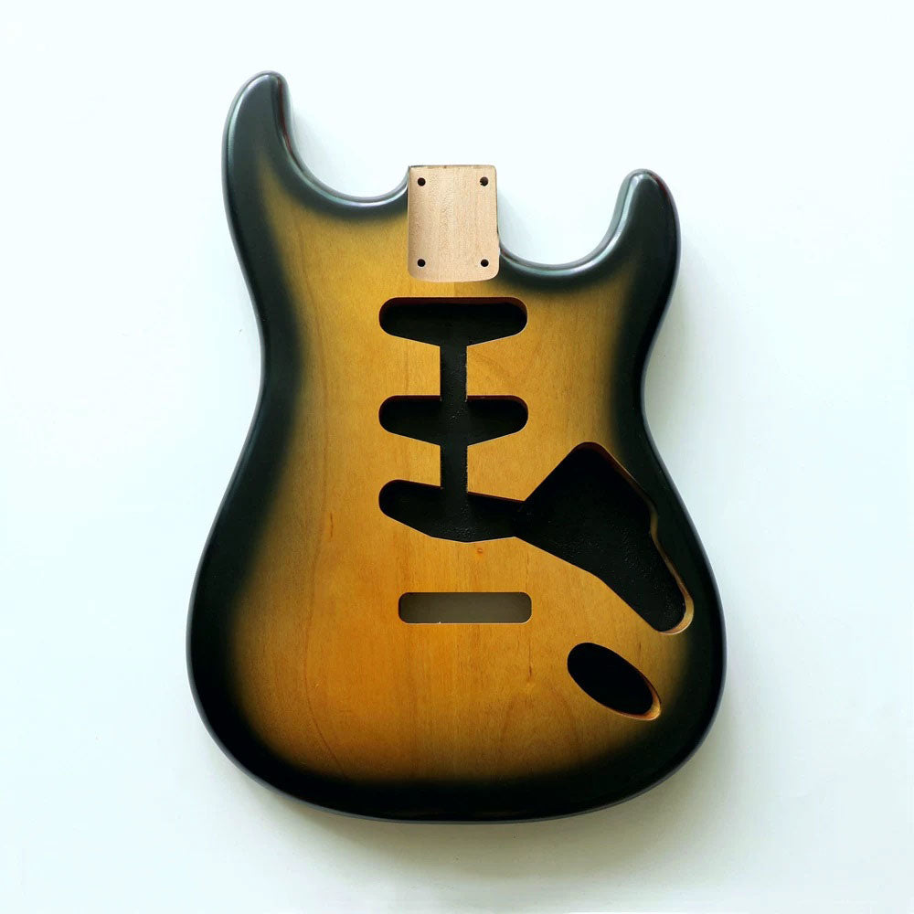 Cxxss Nitro Finished SSS  Alder Wood Matched ST Guitar Body in Aged Sunset for DIY Electric Guitars