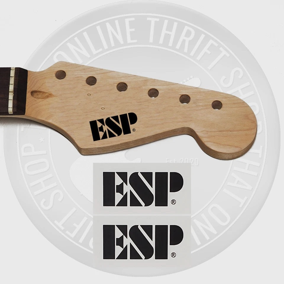 ESP Waterslide Guitar Neck Headstock Decals (Set of 2)