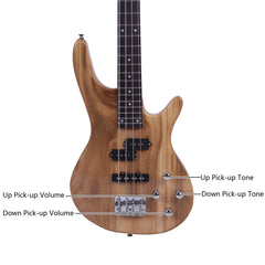 Szzzp Exquisite Stylish IB Bass with Power Line and Wrench Tool - Burlywood
