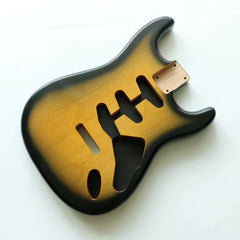 Cxxss Nitro Finished SSS  Alder Wood Matched ST Guitar Body in Aged Sunset for DIY Electric Guitars