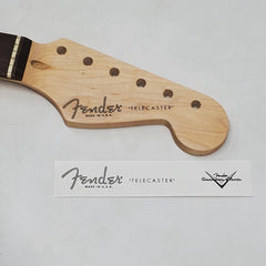 Fender Tele USA Waterslide Guitar Neck Headstock Decals w/ CS Logo (Set of 2)