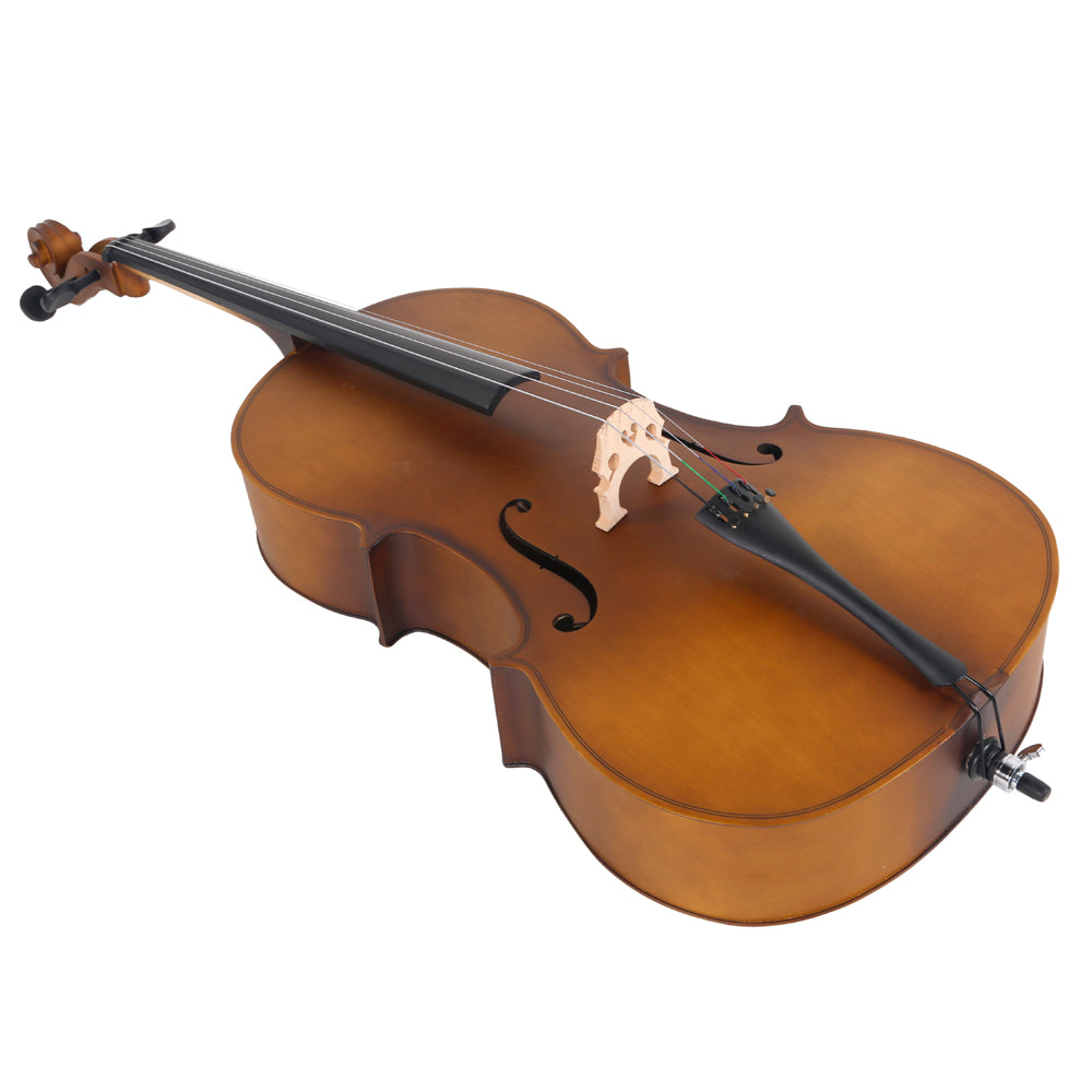 Szzzp 4/4 Acoustic Cello Case Bow Rosin Wood