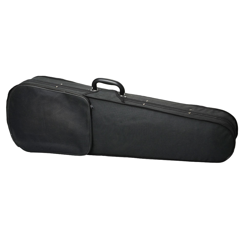 Szzzp Durable Cloth Fluff Triangle Shape Case with Silver Gray Lining for 4/4 Violin Black