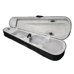 Szzzp Durable Cloth Fluff Triangle Shape Case with Silver Gray Lining for 4/4 Violin Black