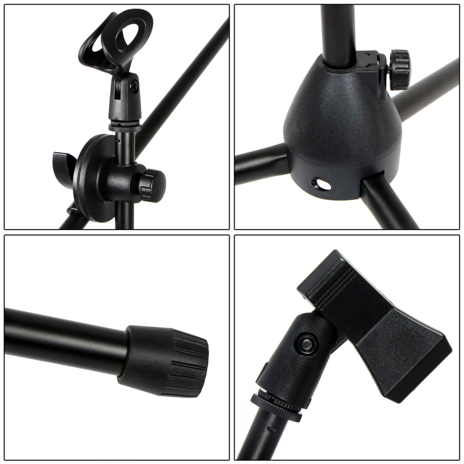 Szzzp FS-002 Folding Type Tripod Boom Microphone Mic Stand - Black