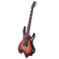 Szzzp Novice Flame Shaped Electric Guitar HSH Pickup Bag Strap Paddle Rocker Cable Wrench Tool - Sunset