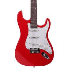 Szzzp Rosewood Fingerboard Electric Guitar with Shoulder Strap / Guitar Bag - Red