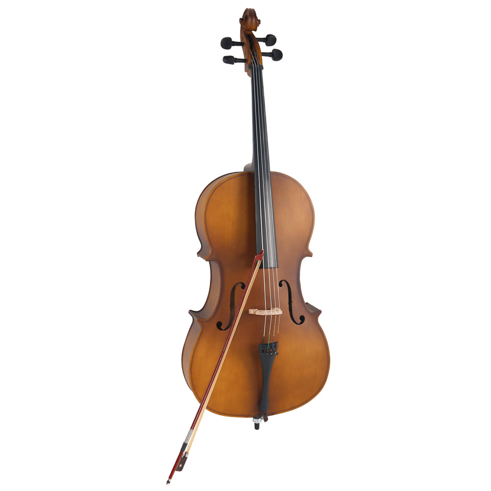 Szzzp 4/4 Acoustic Cello Case Bow Rosin Wood
