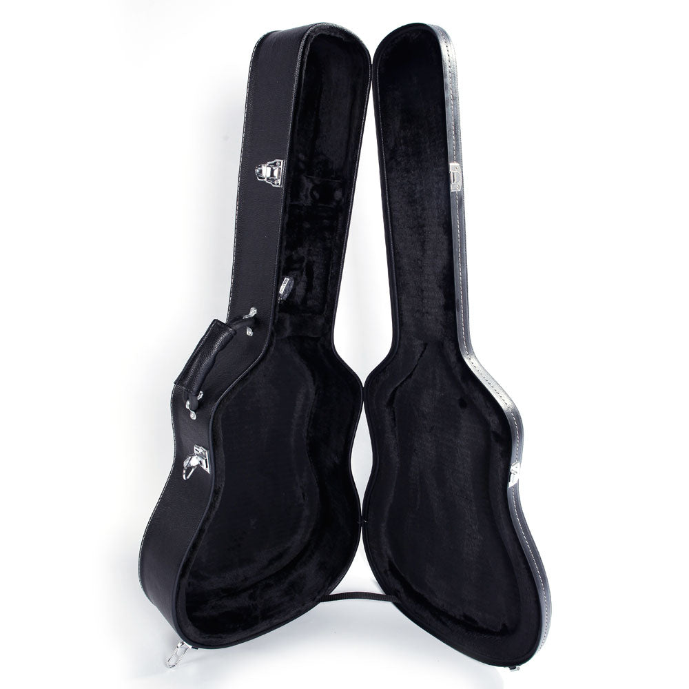 Szzzp 41" Folk Guitar Hardshell Carrying Case Fits Most Acoustic Guitars Microgroove Flat - Black
