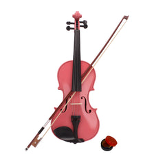 Szzzp 3/4 Acoustic Violin Case Bow Rosin - Pink