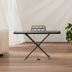 Szzzp GPP-105 88 Key Full Size Semi-Weighted Standard Keyboards Digital Piano with Dual-tube X-Shape Stand, MIDI Bluetooth, Headphone