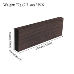 4pcs Ebony/ebony DIY musical instrument, handle wooden block 120 * 40 * 10mm（3/8"x1.5"x5"）