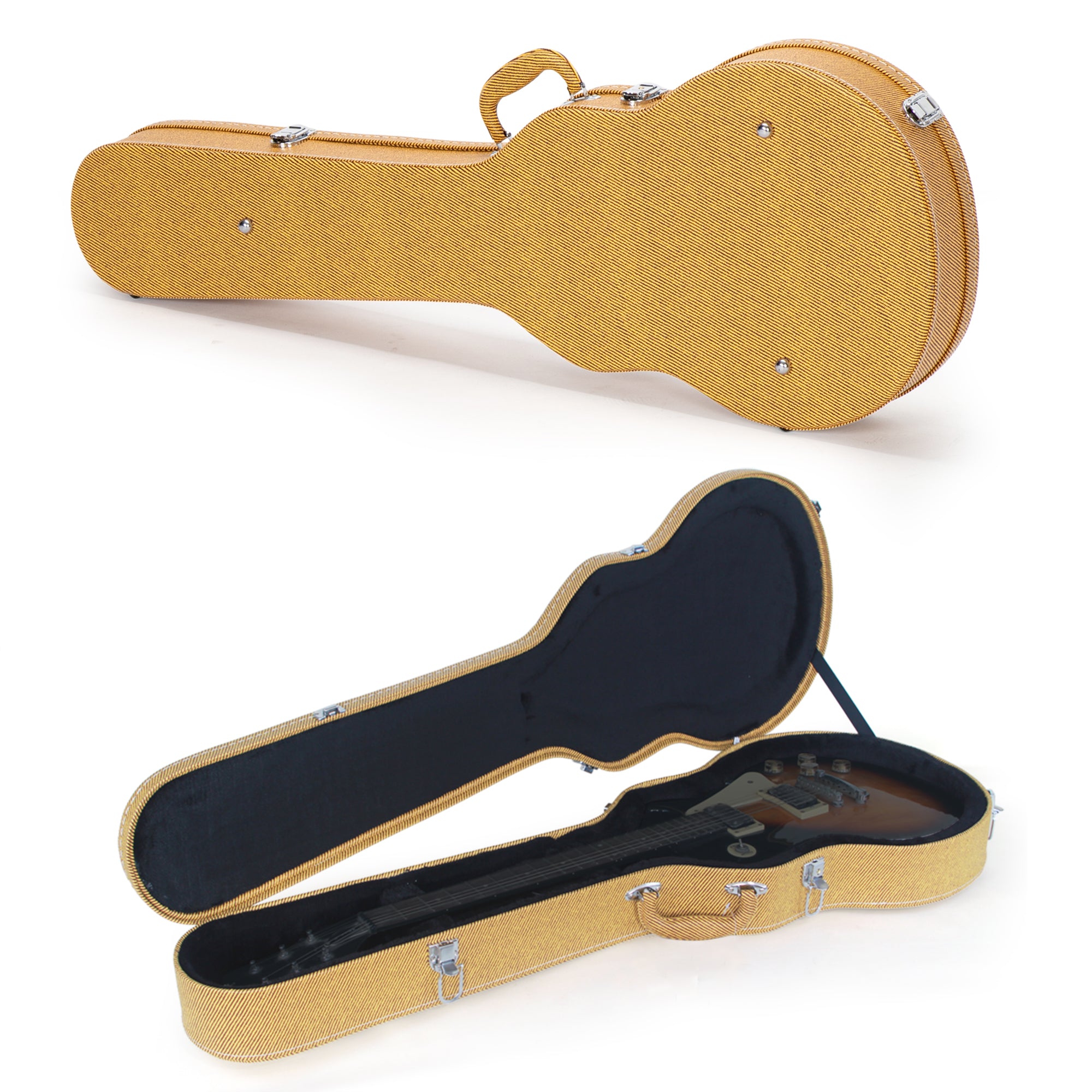 Szzzp Hard-Shell Electric Guitar Case for GLP Style Electric Guitar Bulge Surface -Yellow