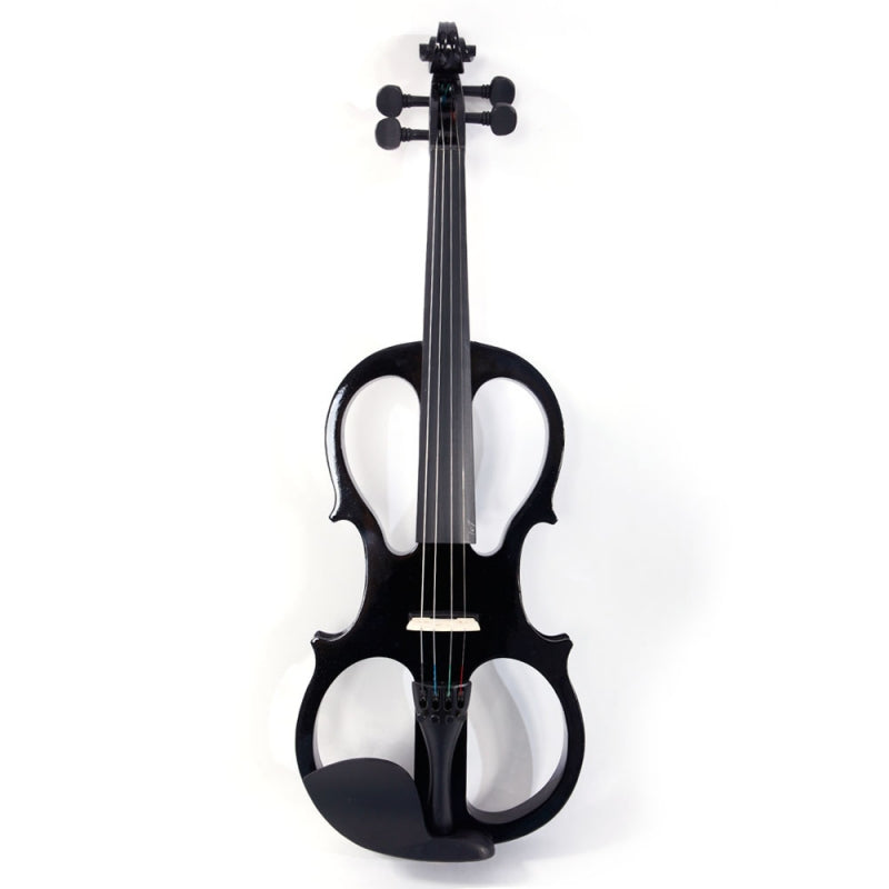 Glarry GV502 4/4 Acoustic Silent Electric Violin with Headphone - Black