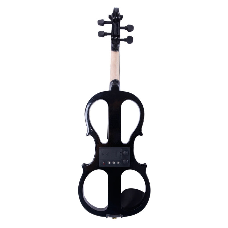 Glarry GV502 4/4 Acoustic Silent Electric Violin with Headphone - Black