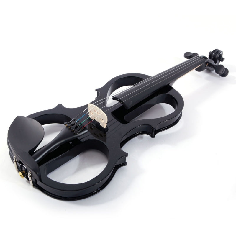 Glarry GV502 4/4 Acoustic Silent Electric Violin with Headphone - Black