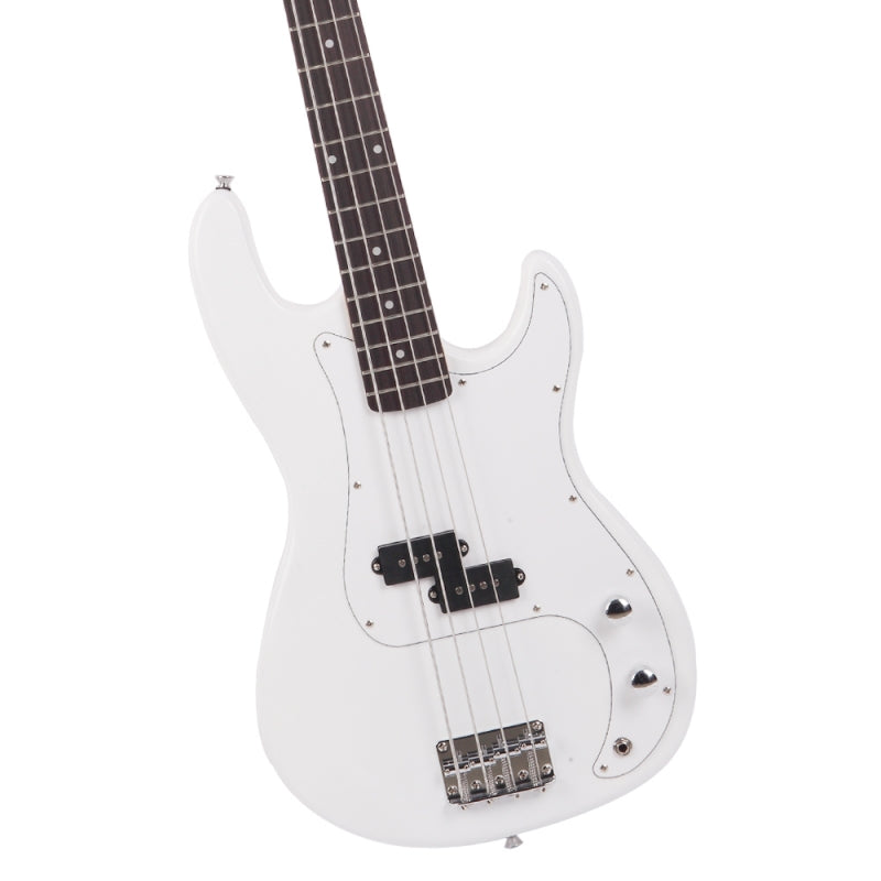 Glarry GP Electric Bass Guitar - White