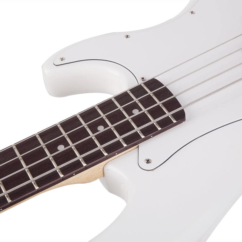 Glarry GP Electric Bass Guitar - White