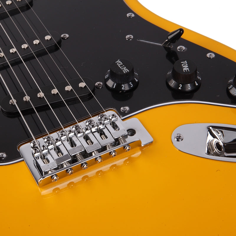Glarry GST Electric Guitar w/20W Amplifier - Yellow