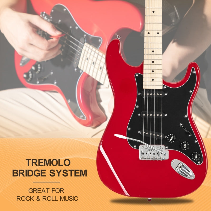Glarry GST Electric Guitar - Red