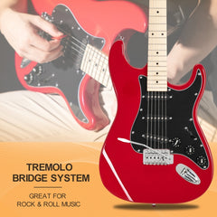 Glarry GST Electric Guitar - Red