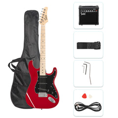 Glarry GST Electric Guitar w/20W Amplifier - Red