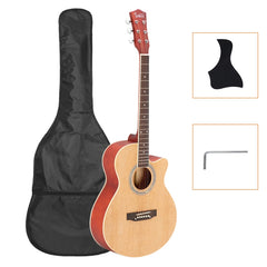 Glarry GT501 40 Inch Cutaway Auditorium Acoustic Guitar Matte Spruce Front Folk - Burlywood