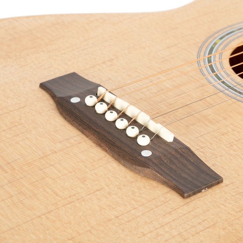 Glarry GT501 40 Inch Cutaway Auditorium Acoustic Guitar Matte Spruce Front Folk - Burlywood