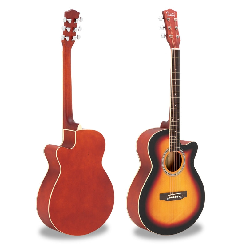Glarry GT501 40 Inch Cutaway Auditorium Acoustic Guitar Matte Spruce Front Folk - Sunset