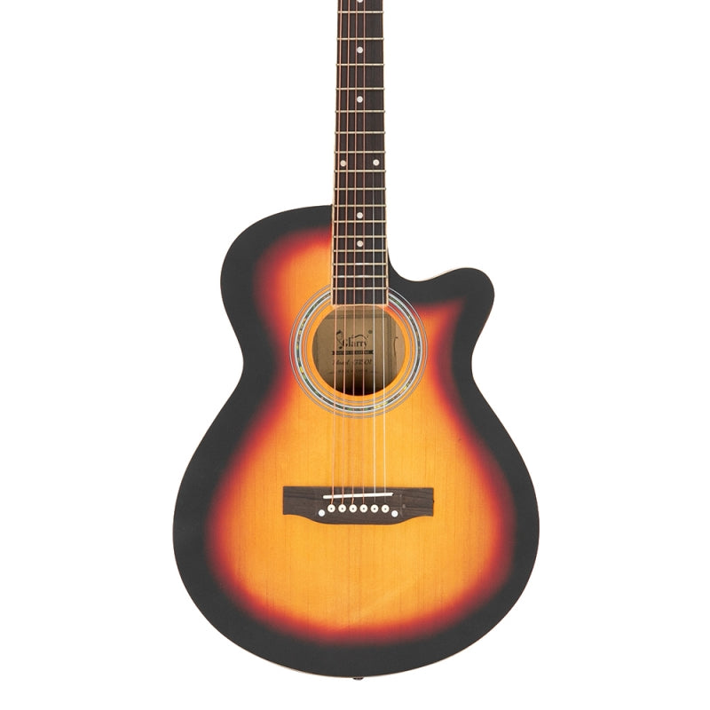 Glarry GT501 40 Inch Cutaway Auditorium Acoustic Guitar Matte Spruce Front Folk - Sunset