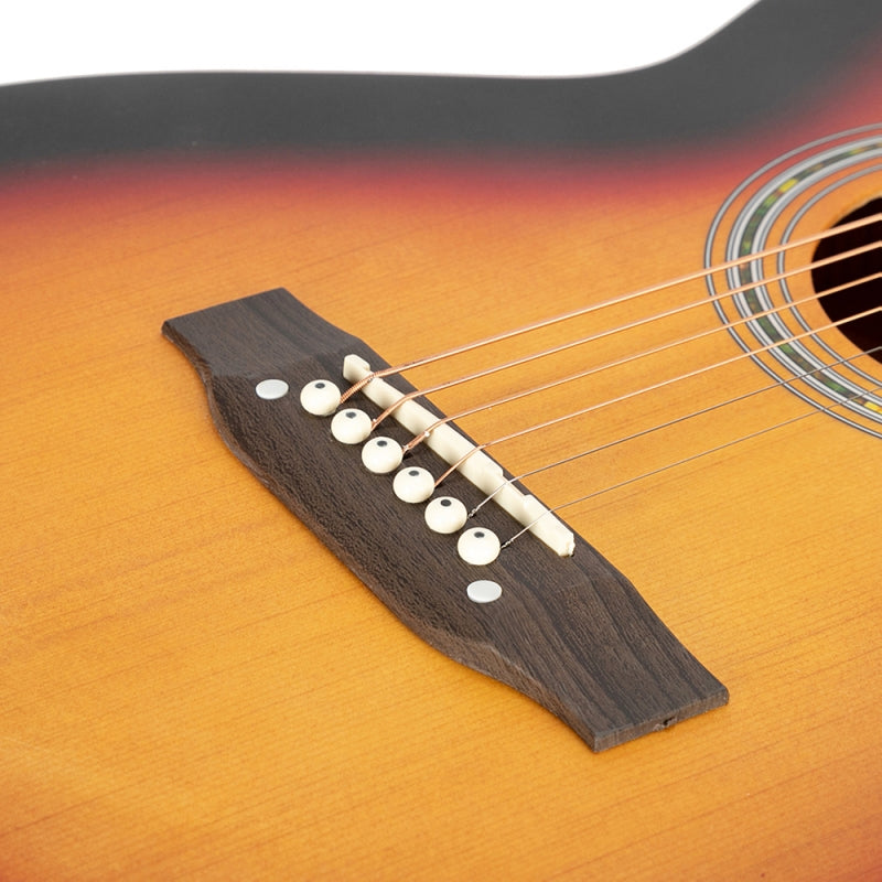 Glarry GT501 40 Inch Cutaway Auditorium Acoustic Guitar Matte Spruce Front Folk - Sunset