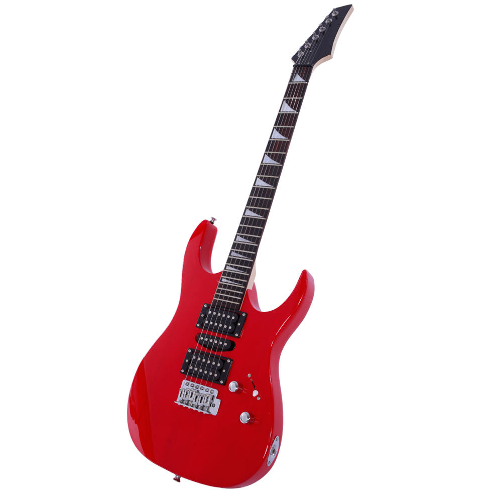 Szzzp Novice Entry Level 170 Electric Guitar HSH Pickup Bag Strap Paddle Rocker Cable Wrench Tool Red