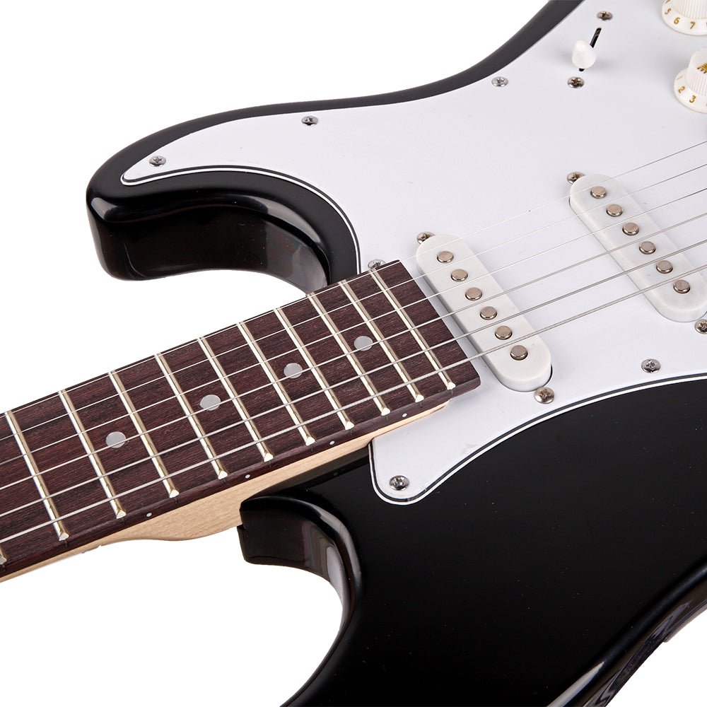 Szzzp Rosewood Fingerboard Electric Guitar Black - White