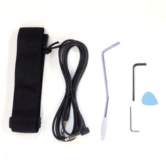 No logo Novice Flame Shaped Electric Guitar HSH Pickup   Bag   Strap   Paddle   Rocker   Cable   Wrench Tool Sunset Color