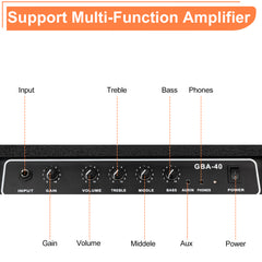 40W GBA-40 Electric Bass Amplifier Black