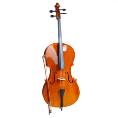 4/4 Wood Cello Bag Bow Rosin Bridge Natural